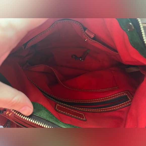 Dooney & Burke Vintage Kingston red leather Hobo Bag - Picture 12 of 16